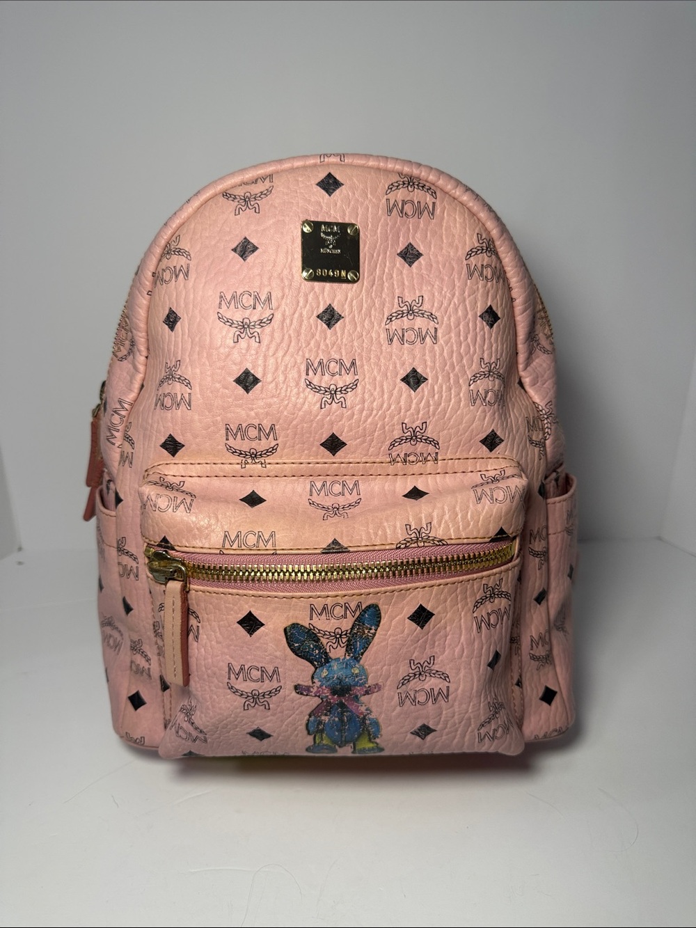 MCM X-Mini Stark Backpack in Pink Visetos – Rare Rabbit Edition - Picture 4 of 13